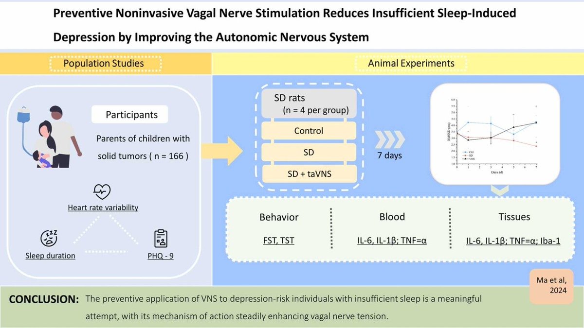 Preventive noninvasive vagal nerve stimulation reduces insufficient sleep-induced depression by improving the autonomic nervous system
sciencedirect.com/science/articl…