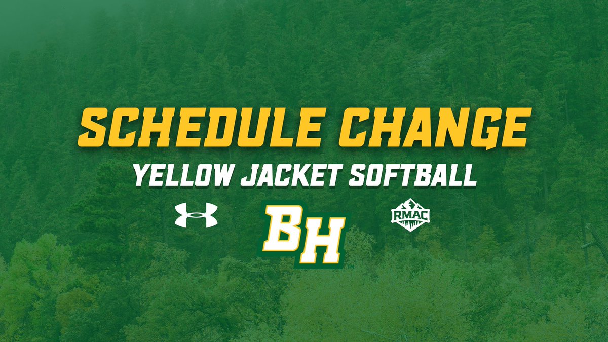 🚨 𝐒𝐂𝐇𝐄𝐃𝐔𝐋𝐄 𝐂𝐇𝐀𝐍𝐆𝐄 🚨

Mother Nature is forcing a change to Softball's Home Opener this weekend. 

Games will now be played on 𝙁𝙧𝙞𝙙𝙖𝙮-𝙎𝙖𝙩𝙪𝙧𝙙𝙖𝙮, March 1-2!

📰: bit.ly/4bT4phy

#ClimbTheHills x <a href="/BHSUSB/">Black Hills State Softball</a>