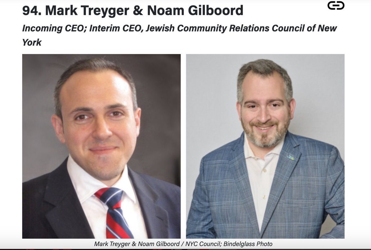 JCRCNY's tweet photo. Kol Hakavod to our incoming CEO @MarkTreyger718 for being recognized in the @CityAndStateNY #power100 and a huge Mazel Tov to our COO/Interim CEO @Gilboord for his well-deserved debut!

https://t.co/Cp8TXFOxQI https://t.co/hDMExy3o78