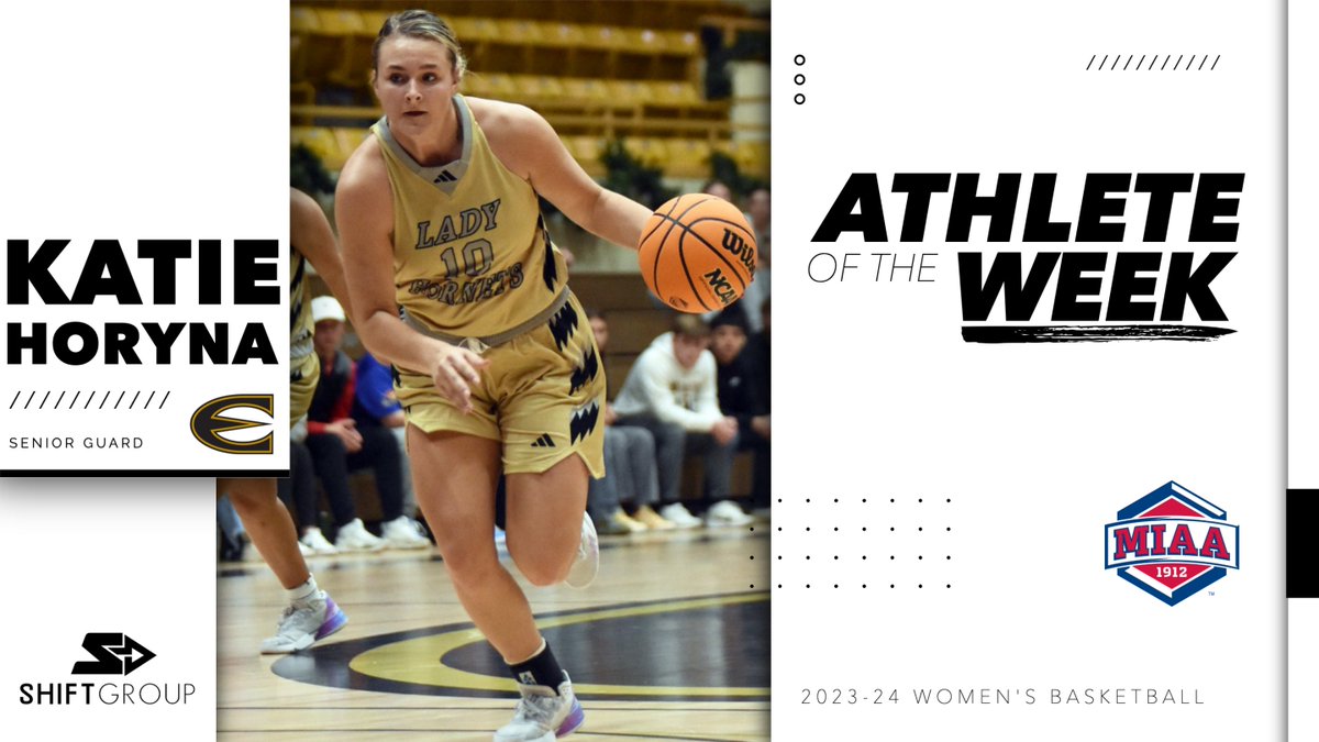 Katie Horyna shot 67.0% from the field last week to be named our 🆕 MIAA Women's Basketball Athlete of the Week, presented by <a href="/ShiftAthlete/">Ian Walker</a> 🐝⤵️

📰 bit.ly/3uBIgna
#BringYourAGame