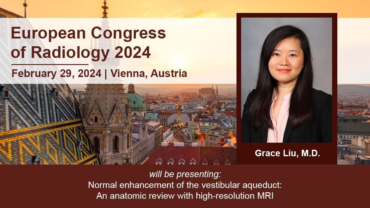 Dr. Grace Liu is presenting at the European Congress of Radiology 2024 this week in Vienna, Austria @MayoRadiology