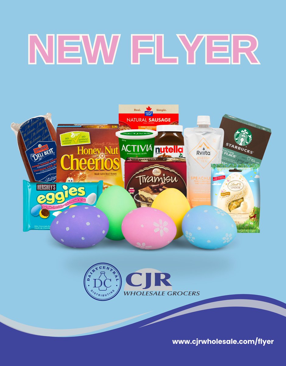 CjrGrocers's tweet photo. Our newest flyer is now available online!💐

Head to https://t.co/b4Wqh5Ffwm to view the full selection.

#cjrwholesalegrocers #dairycentral #supplychain #newproducts #foodservicecanada #onestopshop #independentwholesaler #ontariogrocery #productfeatures https://t.co/YkfoX8vZld