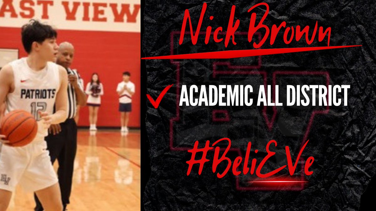 Congratulations to senior Nick Brown! Awesome job! @EastViewHS @EvPatriots @AthleticsGISD #BeliEVe