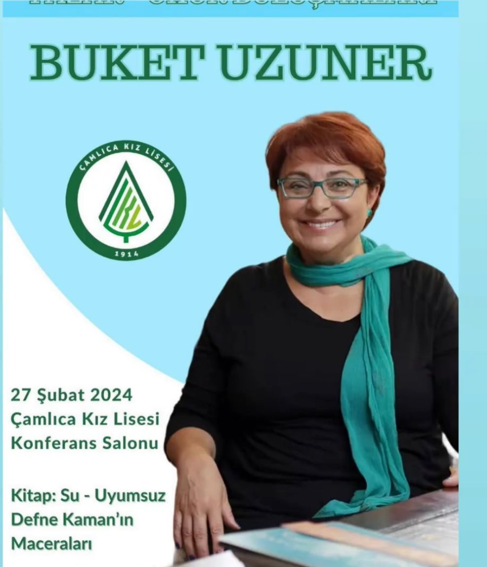 #çamlıcakızlisesi Annemin okulunda şimdiki öğrencilerle buluşup,  #SU romanı #defnekamanınmaceraları #umaynine #umaynineağacı🌳 #i̇klimkurgu  konuşacağız🐬📚 #tabiatdörtlemesi @camlicakal