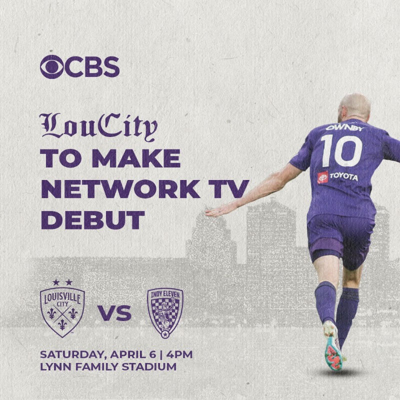 loucityfc's tweet photo. Ready for our network TV debut! 🤩

Our April 6 home match vs. Indy Eleven will air on CBS, with four other games also set to air on national television during our 10th anniversary season!