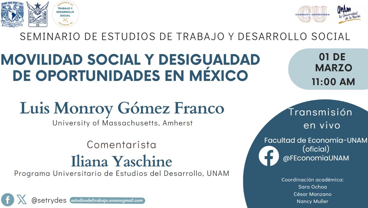 setrydes's tweet photo. 🚨¡Estamos por iniciar!🚨
Acompáñennos a platicar sobre movilidad social e igualdad de oportunidades junto a @MGF91  e Iliana Yaschine.
Sigue la transmisión en vivo aquí 👇
https://t.co/Y9JKRfL3ug https://t.co/h5i0f78BV5
