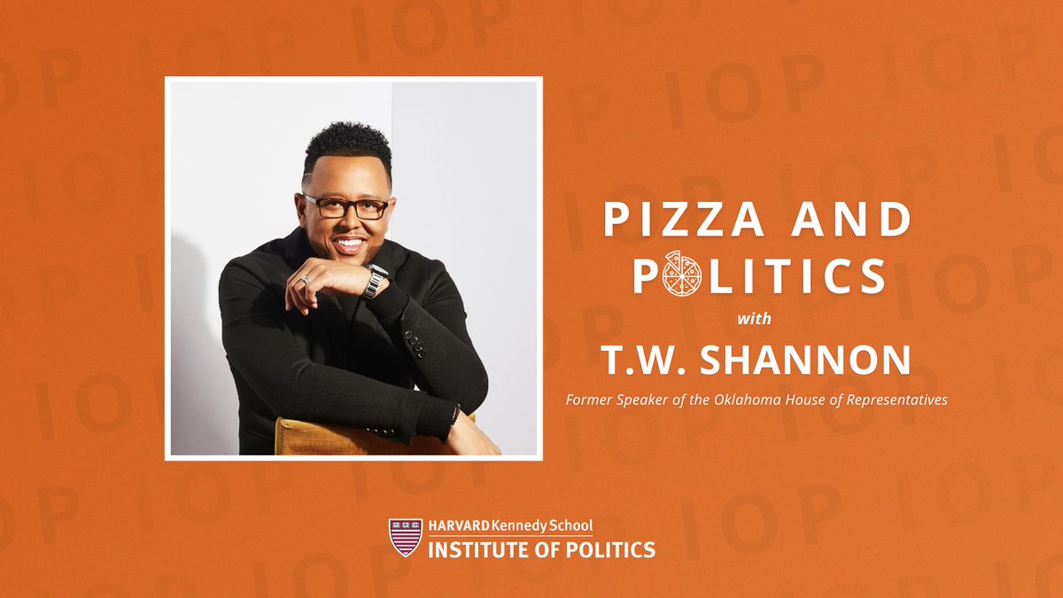 In 2006, @TWShannon was elected to the Oklahoma House of Representatives at age 28, & became OK's youngest & first African American Speaker of the Oklahoma House of Representatives in 2013. Join him to discuss politics & public service TOMORROW, Feb. 27: ken.sc/pizzapolitics-…