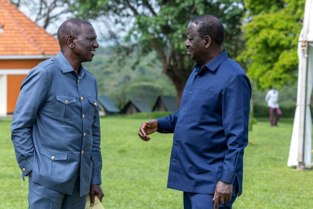 Think twice before risking your life in the streets. This is HE President William Ruto and former Prime Minister Raila Odinga.