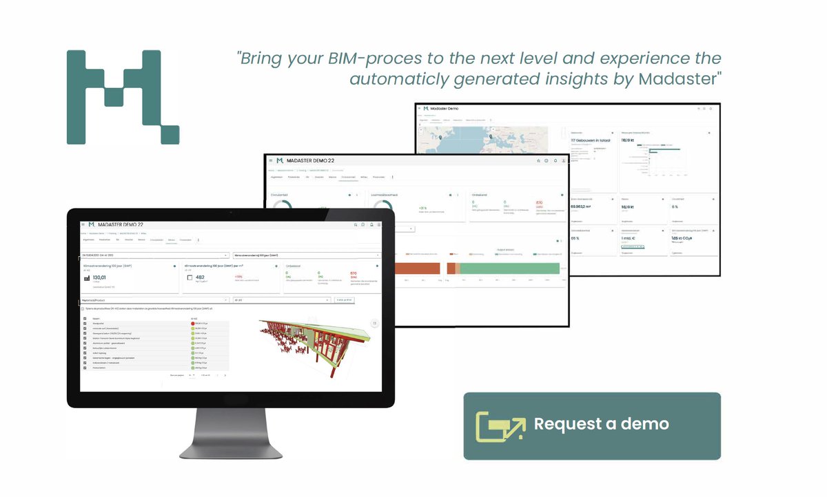 𝗖𝘂𝗿𝗶𝗼𝘂𝘀 𝘁𝗼 𝘀𝗲𝗲 𝘄𝗵𝗮𝘁 𝗠𝗮𝗱𝗮𝘀𝘁𝗲𝗿 𝗰𝗮𝗻 𝗱𝗼 𝗳𝗼𝗿 𝘆𝗼𝘂? In Madaster, a digital twin — a digital copy — is created per building or other construction object. 👉🏽 Apply for a demo: bit.ly/3Uw67ir