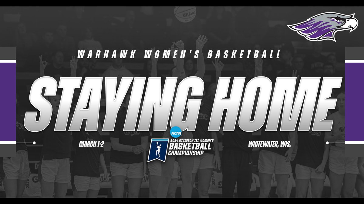 IN AND HOSTING! @uwwwomenshoops will host the first rounds of the NCAA DIII Women's Basketball Championship this Friday and Saturday in Kachel Gym! 

The Warhawks (22-4) will open against Minnesota-Morris (17-10).

More info will be posted soon!