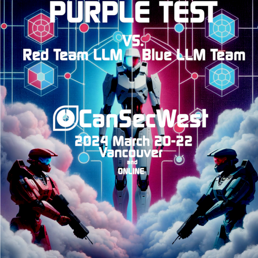 dragosr's tweet photo. Awesome! The folks at Google have joined our CanSecWest 2024 LLM Purple Test competition, and our prize pool is now up to $10K for defenders and attackers, thanks to sponsors from IOActive, Microsoft, Trend Micro, and Absolute.  Pilot run on-line soon. https://t.co/FOMJnRlARD https://t.co/v40V4cjZmV