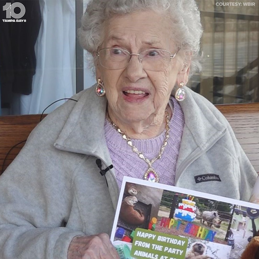 10TampaBay's tweet photo. HAPPY BIRTHDAY! 🎉 This is Ms. Sarah Elizabeth Boles, and she's turning 104 years old today! 🙌 Her community has sent her hundreds of birthday cards to celebrate ❤️

STORY: https://t.co/WL41H9CoOW https://t.co/QLaPaWivXS