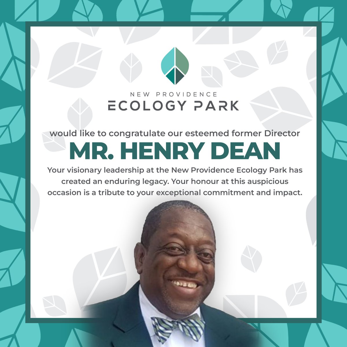 Congratulations to Mr. Henry Dean, former NPEP Director, on winning the Lady Sassoon Golden Heart Award for his exceptional community contributions. #SustainabilityChampion #NewProvidenceEcologyPark. #SustainabilityChampion  #NewProvidenceEcologyPark