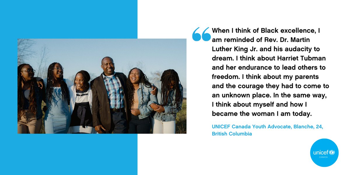 For #BlackHistory month, UNICEF Canada Youth Advocate, Blanche talks about Black excellence, the celebration of legacy and how Black excellence is found everywhere around us: ow.ly/GcO650QI2Mq #BHM2024