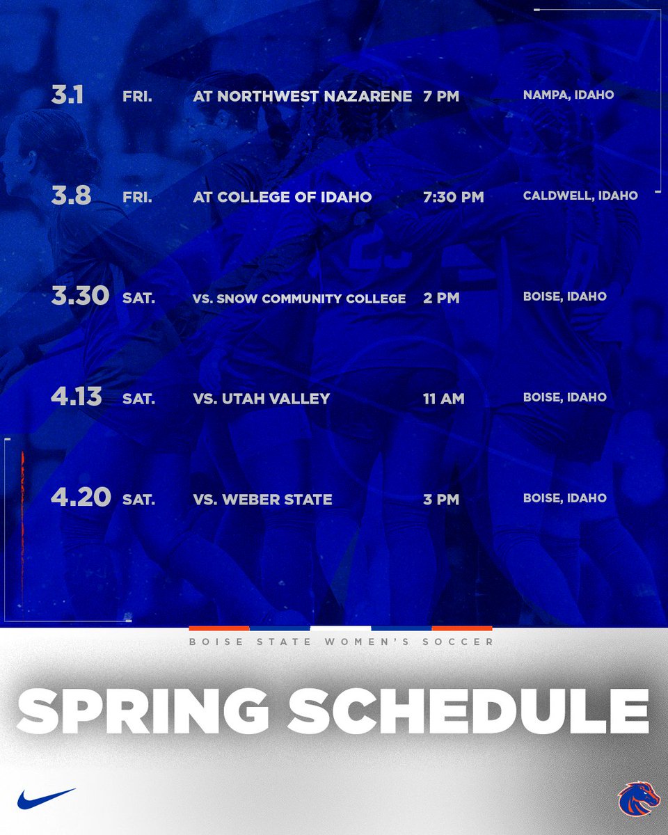 🚨𝗦𝗣𝗥𝗜𝗡𝗚 𝗦𝗖𝗛𝗘𝗗𝗨𝗟𝗘 𝗔𝗡𝗡𝗢𝗨𝗡𝗖𝗘𝗠𝗘𝗡𝗧🚨 Check out our 2024 Spring Schedule below as we begin prepping for the fall! #BleedBlue | #WhatsNext