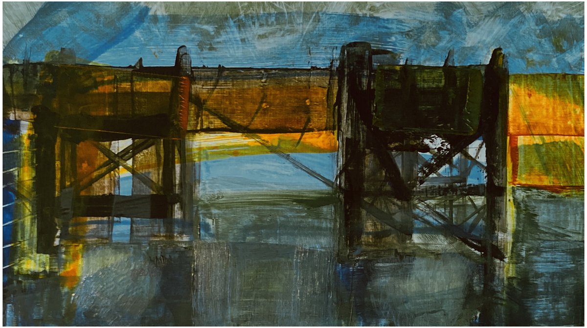 Finished this today
“Abandoned pier, North Queensferry “. Acrylic on paper.

#paulkirkwoodart
#Scottishart
#NorthQueensferry
#LoveFife
#ForthBridge
#contemporaryscottishart
#contemporarypainting
#artistsoninstagram
#abstractartist
 #abstractcollage
 #contemporarycollage