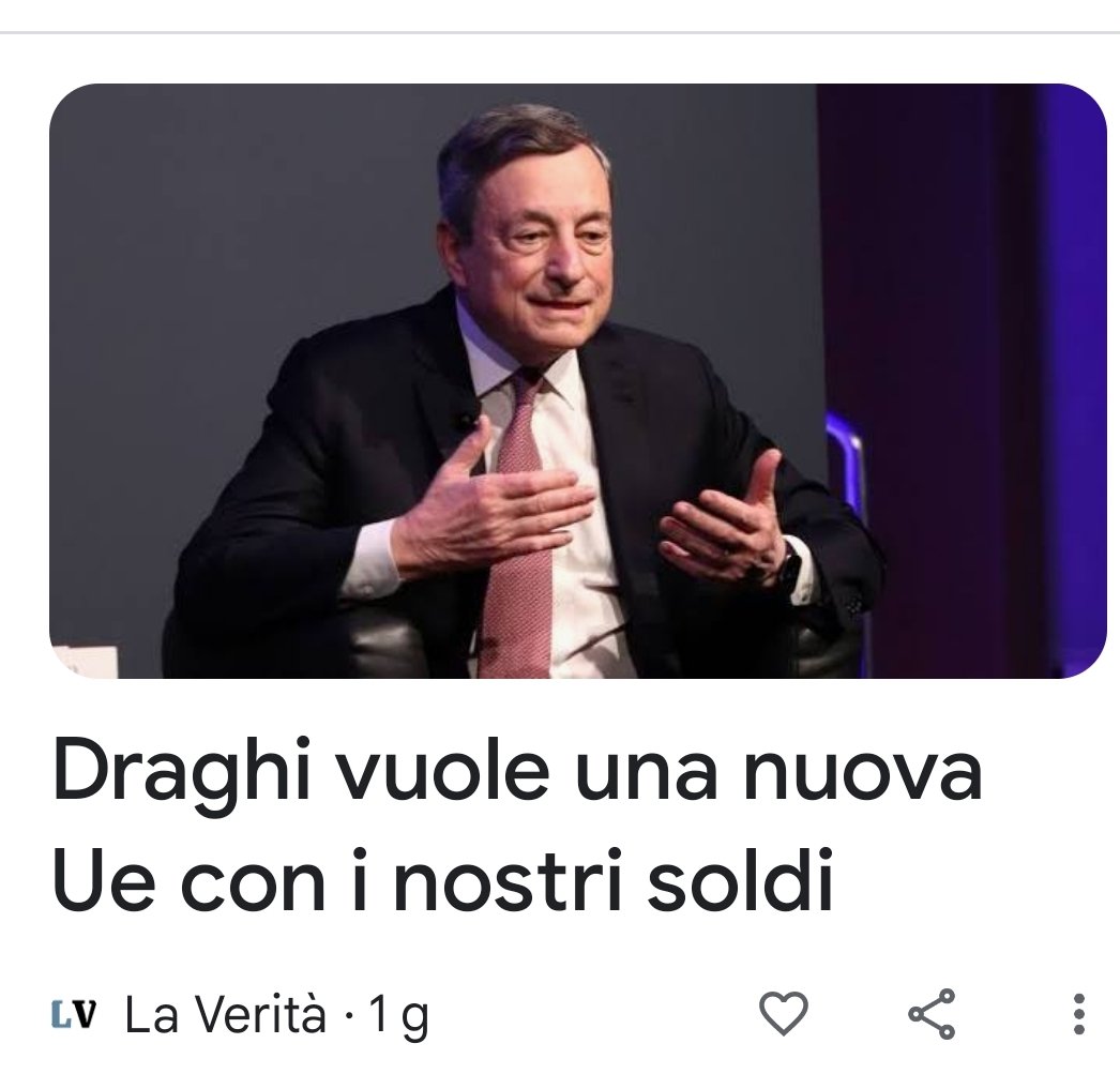 Il vampiro d'Italia
#DraghiVileAffarista  :
' Il denaro pubblico non sarà mai abbastanza, troviamo il modo di mobilitare anche i risparmi '
Lui pensa sempre come  succhiare il sangu