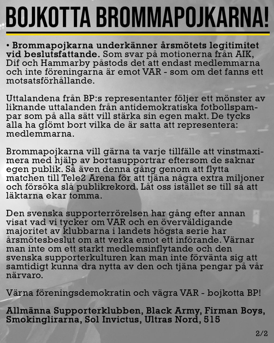 Svenska Supportrar 🇸🇪 tweet media