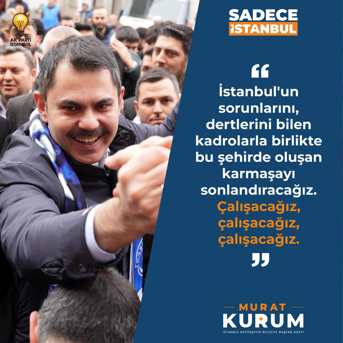 Çalışacağız ve  bu şehirde olan karmaşayı bitireceğiz
#muratkurum