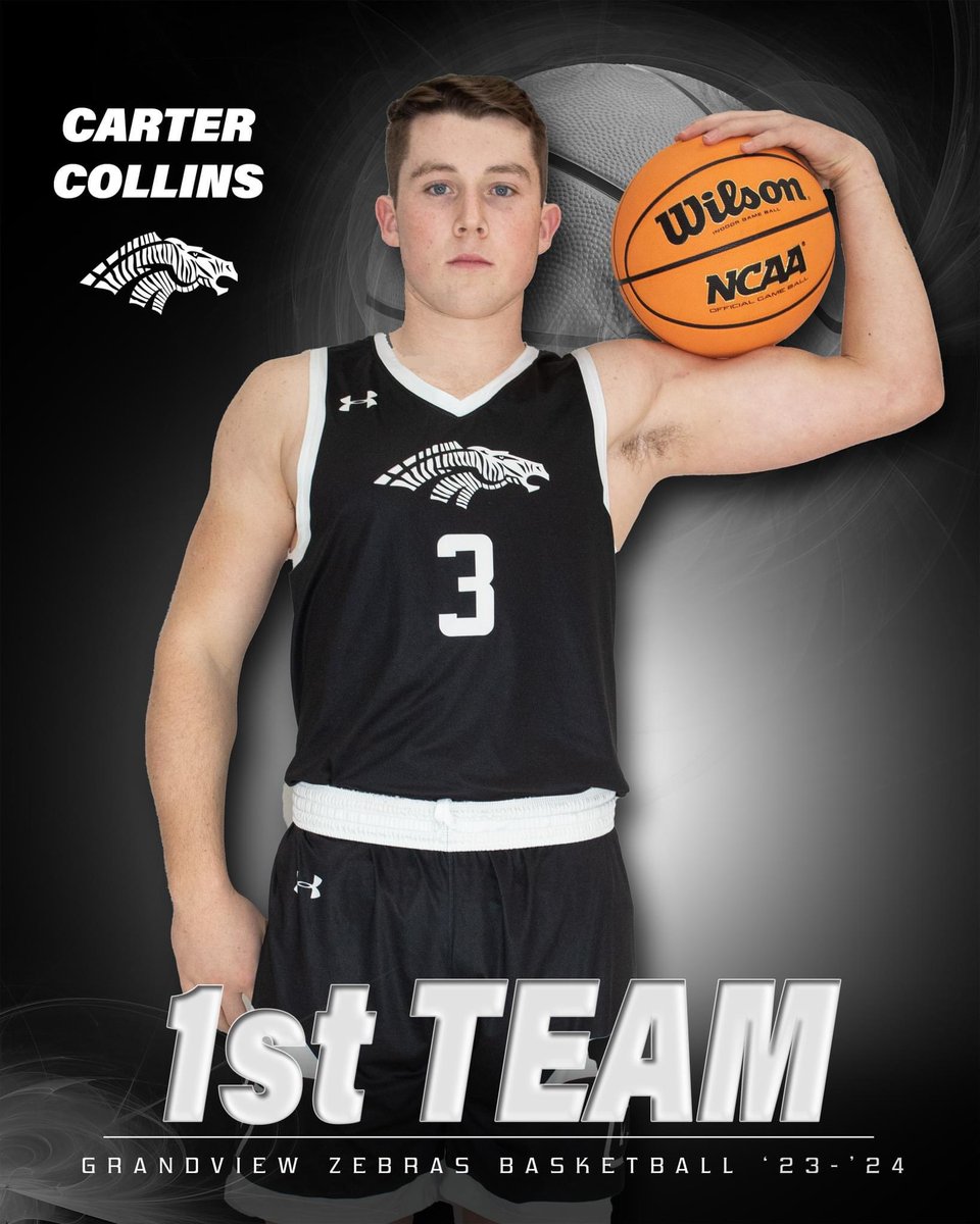RonnyCollins9's tweet image. Carter Collins - 1st Team All-District 17-AAA #cartercollins #grandviewzebras #zebranation