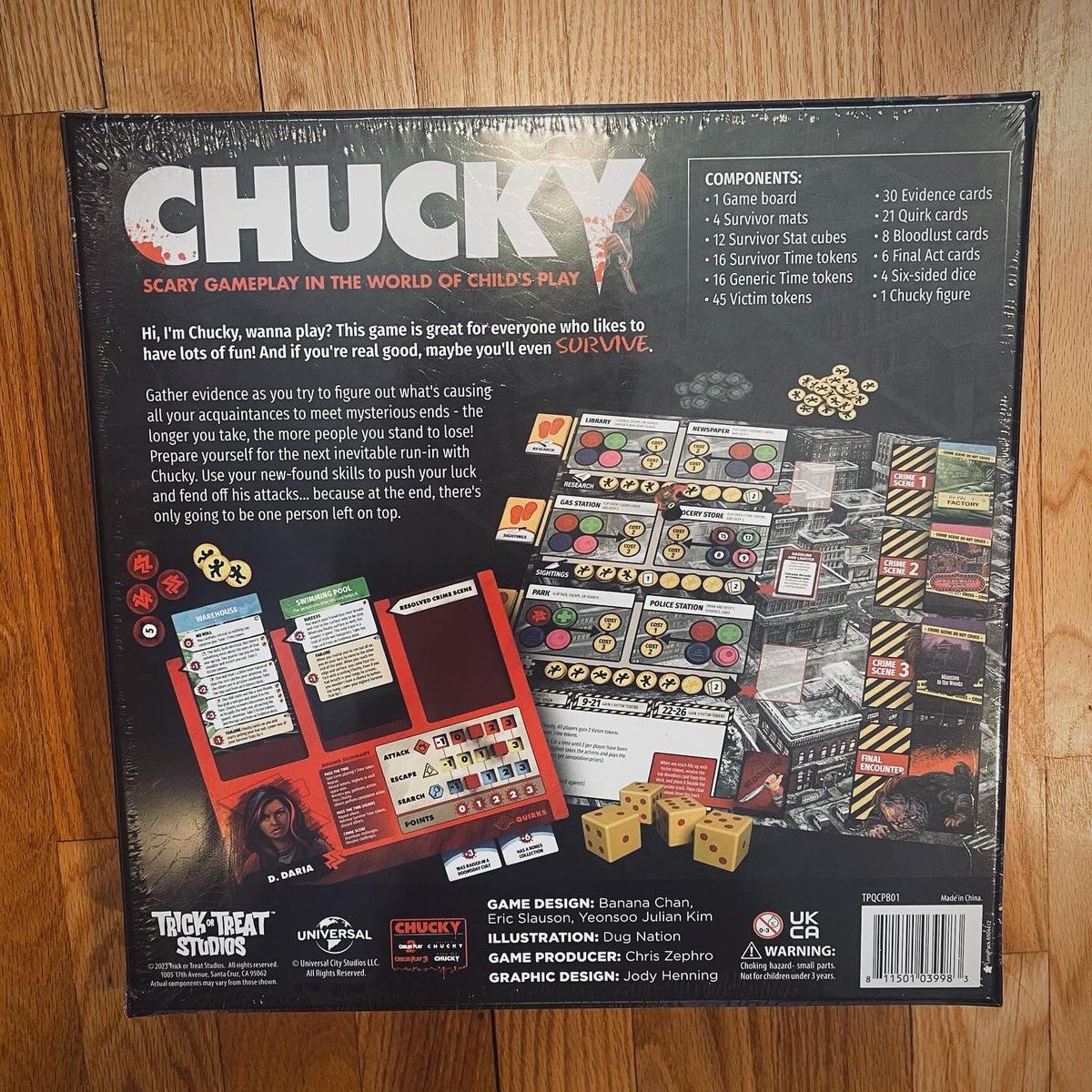 Chucky the board game designed by @yjuliankim @slausondesigns and myself is finally out! It was an absolute pleasure working with @TOTSgames and I’m so excited for horror fans to dig into our love letter to the Child’s Play franchise 🔪🩸