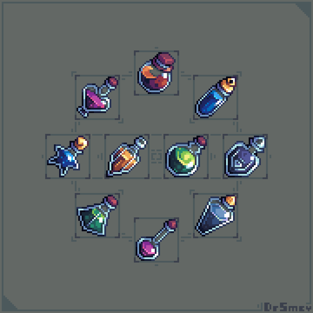 #aseprite #pixelart 
Only the strongest Potions