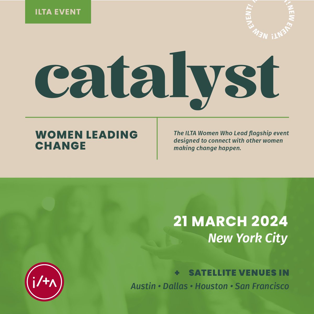 Making real progress in the world can be hard. Sometimes, you just need a catalyst to kickstart that change. So join us for #Catalyst, and be the change with ILTA. Register here: zurl.co/mLjl