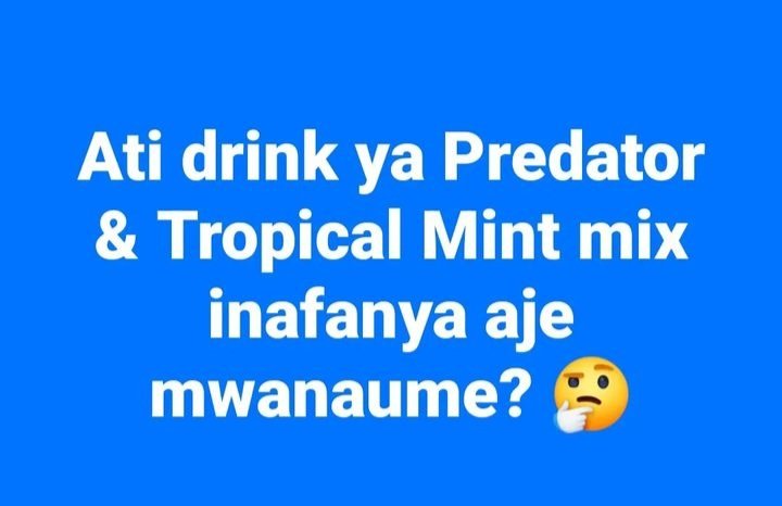 Just being curious wadau