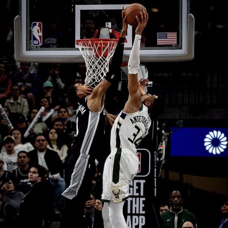 WembyCentral's tweet image. The worst rating for defensive efficiency (points a team allows per 100 possessions) this season belongs to the Atlanta Hawks, with 121.
The best belongs to the Timberwolves with a whopping 108.
With Victor Wembanyama on the court, the spurs are tied for 5th BEST defense in…
