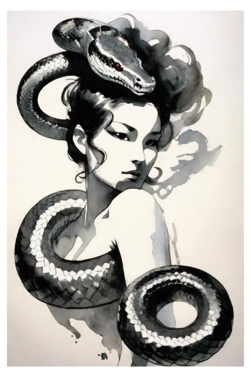HecatesDelights's tweet photo. #Nagi #Nagini #Naga #Nāga #serpentpeople #symbolsofwisdom #snakewoman #Patala #aiart
#hybridcreature #shapeshifter #mythicalbeings #hinduism #jainism #buddhism #mythologicalcreatures #polytheism https://t.co/nGWkOkNWpC