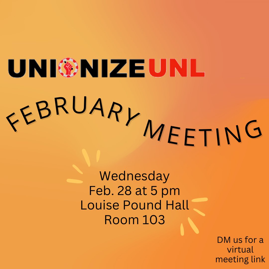 Join us this Wednesday @ 5 PM in LPH rm. 103 to hear from UAW union organizer Dr. Ben Cain. DM us for a Jitsi link to join remotely! And please join us for pizza &amp; drinks at Yia Yia's after the meeting! ✊