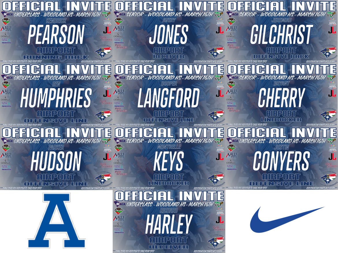 Looking forward to seeing our guys compete in the @CoachesCombines in a few weeks! Let’s #FLY
