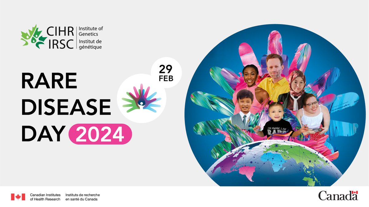 CIHR_IRSC's tweet photo. Thursday is #RareDiseaseDay, a day to raise awareness for the 446 million people worldwide living with a rare disease. 

Read what @CIHR_IG is doing to support rare disease research in a message from Scientific Director Dr. Chris McMaster. 

https://t.co/LWmizGo3a8 https://t.co/TQs7ioAXdd