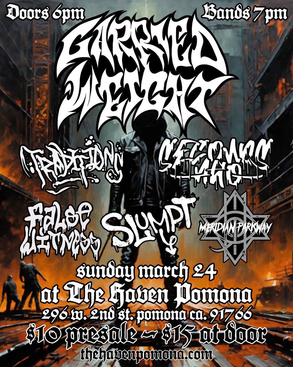 3/24 at the haven in Pomona

linktr.ee/carriedweight
