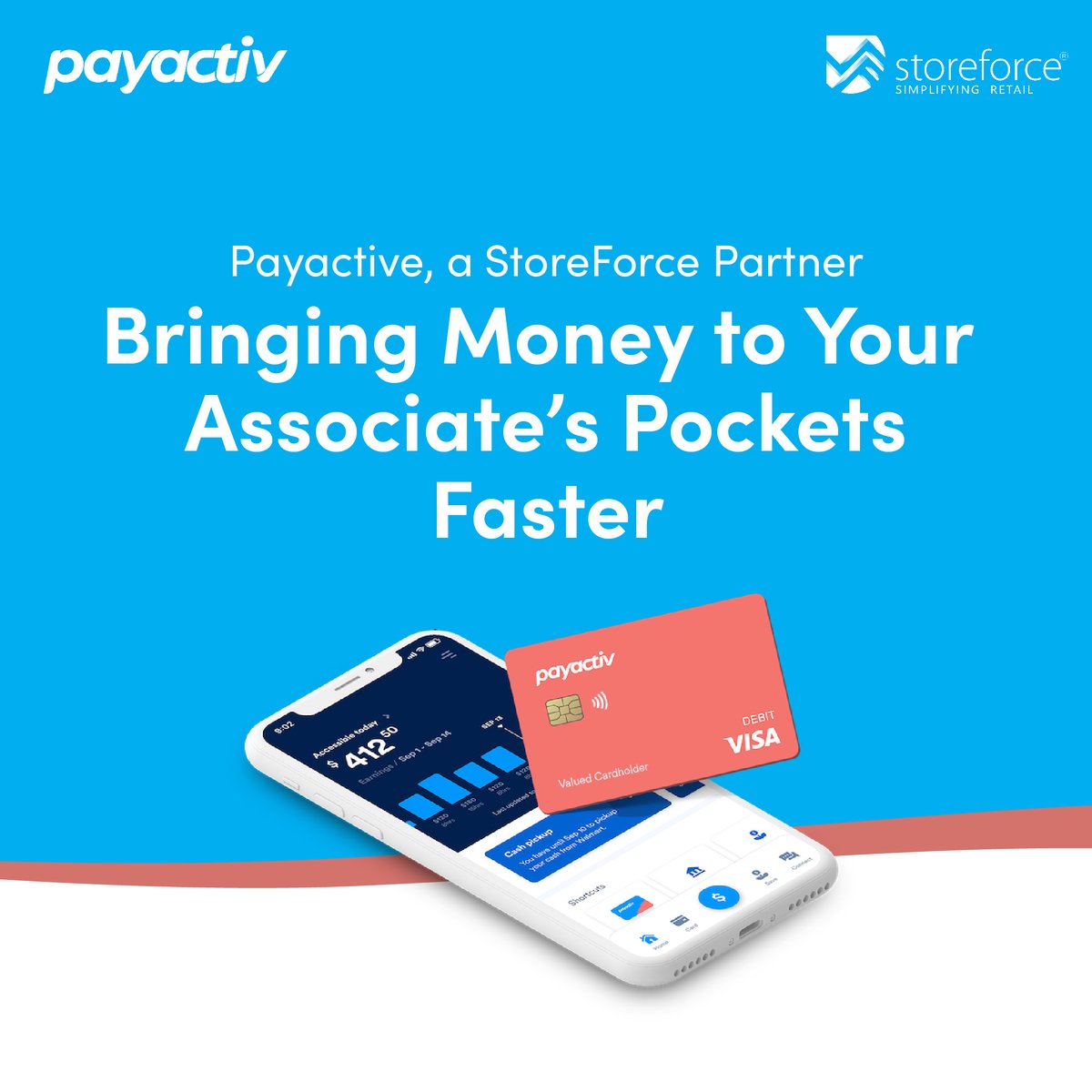 storeforce's tweet photo. 🚀Breaking News: StoreForce &amp; Payactiv unite 🚀 
 
Exciting times ahead as StoreForce partners with Payactiv to reshape how we work and empower #associates! 🌟

📰 Learn more in our blog today: https://t.co/0DlzBSI8Io https://t.co/c7A1YvqkTB