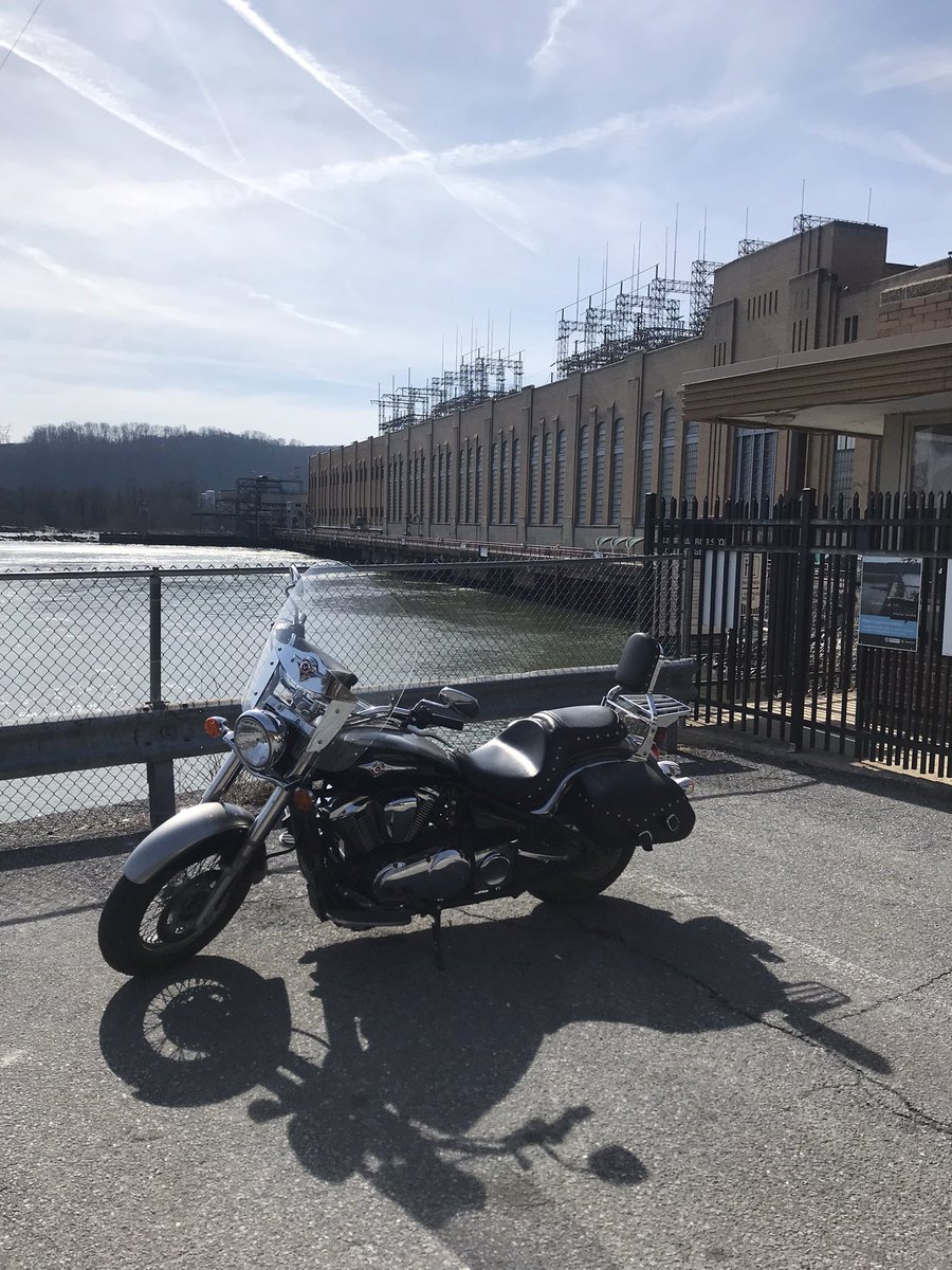 February scooter rides. Safe Harbor Dam on the Susquehanna River