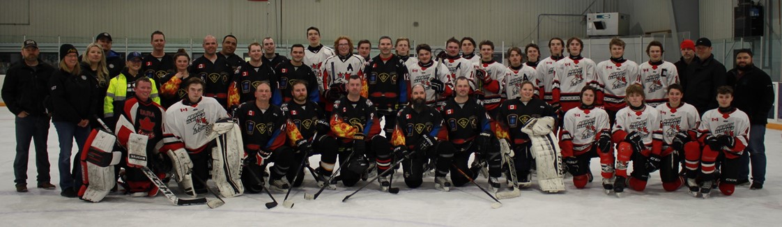 #SouthBruceOPP members were proud to take part in this charity hockey game that raised more than $6,300 for the local schools' breakfast program.  #ConnectedToOurCommunities #ArranElderslieTwp ^km