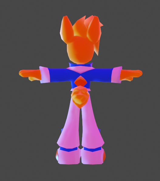 Gave my MC for my ps2/ GameCube era inspired Godot game a soft redesign. what do yall think! 
 #Blender3d #3DModeling #art #GODOT  #IndieGameDev