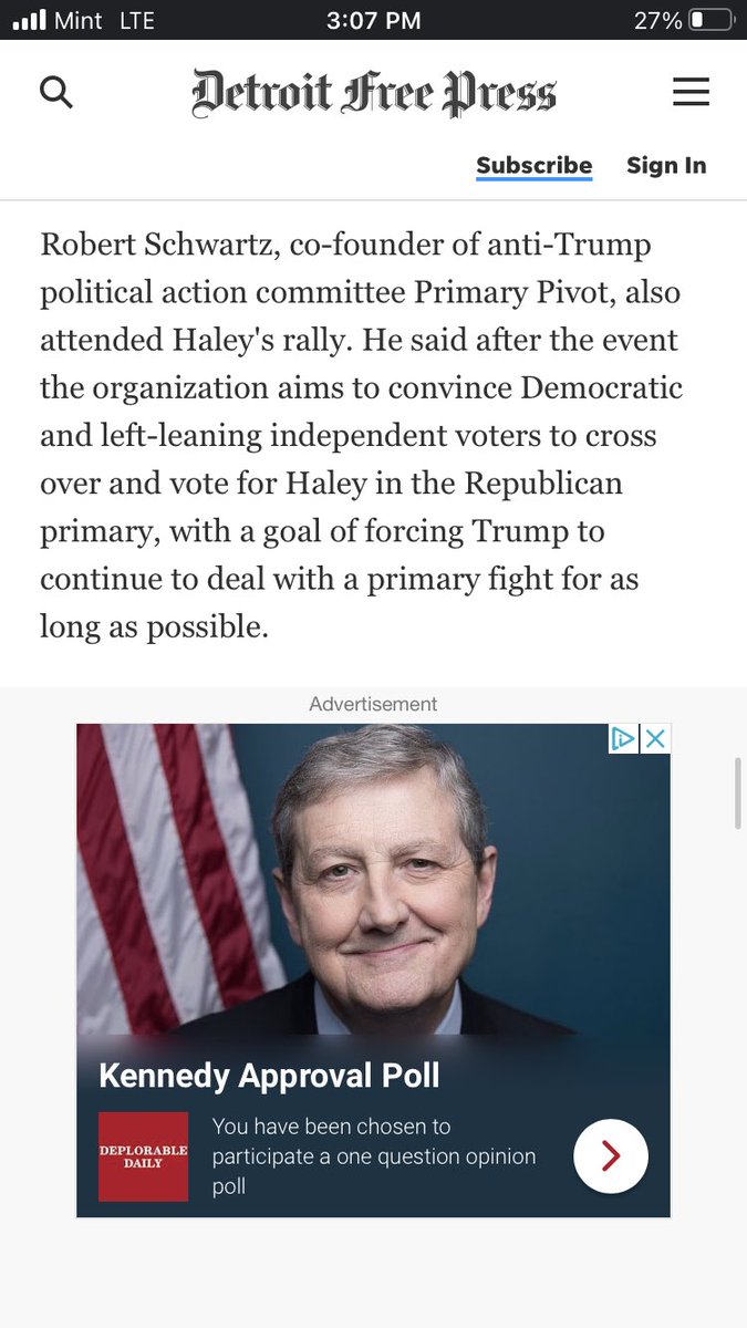 Pivot_PAC's tweet photo. Thanks to @ArpanLobo and the Detroit Free Press @freep for highlighting the need to vote in the R primary against Trump.

Ds are getting sucked into a debate over Uncommitted voters looking to make a point.

Haley voters are the swing voters in November.  Keep her in the fight. https://t.co/4dLwSfEx39