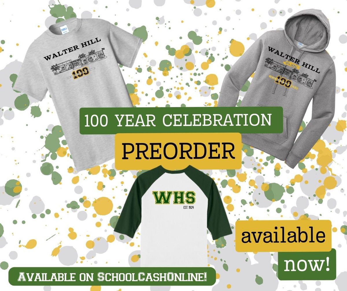 100 Year Celebration t-shirts are available for pre-order now! tinyurl.com/whshornets100