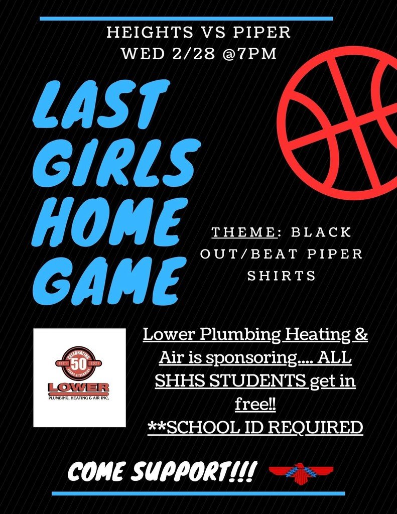 Come support the last girls home basketball game!