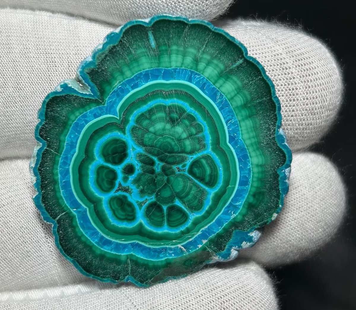 GeologyTime's tweet photo. Chrysocolla &amp; Malachite Slice from Congo

Photo: InfinityLifeStones https://t.co/96kBoSsDT1