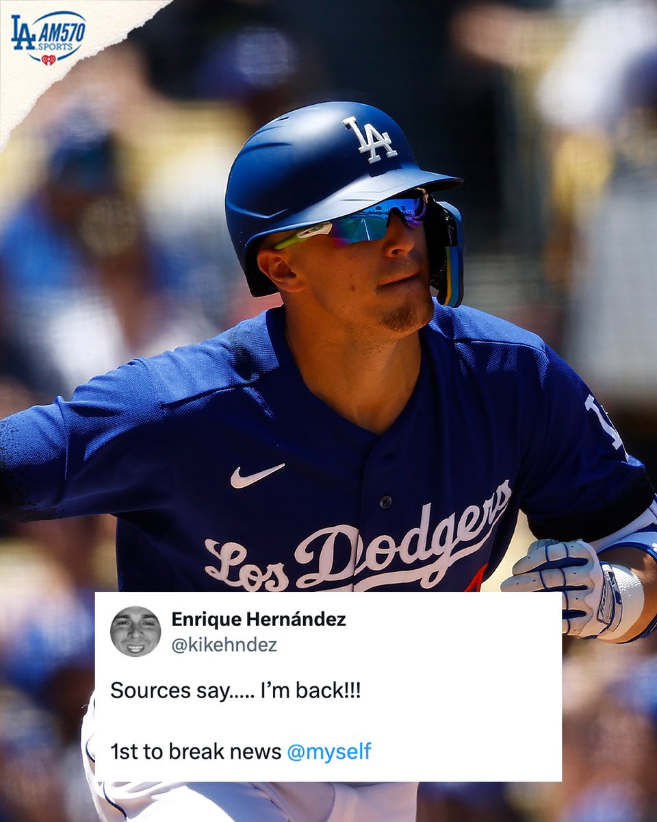 BREAKING: @kikehndez is returning to the Dodgers on a one year deal ⚾️ am570lasports.com/listen