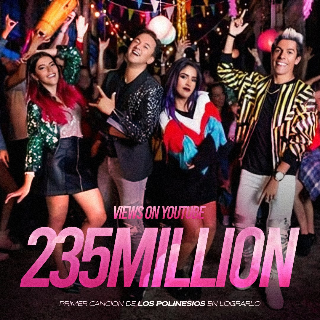 PolinesiUpdate's tweet photo. "Festival" de Los Polinesios supera los 235 MILLONES de views en YouTube. 🪅 https://t.co/Q6W7SexDqX
