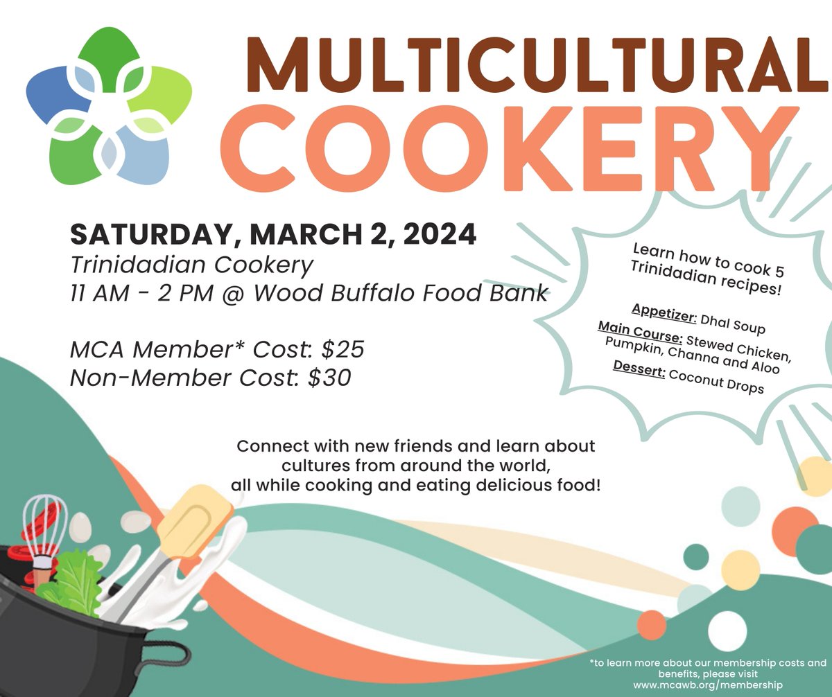 Get a taste of the Caribbean and learn how to make 5 Trinidadian recipes in our upcoming Multicultural Cookery, taking place this Saturday (Mar. 2)

Register today at mcawb.org/multicultural-…