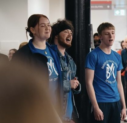 Wortlee1853's tweet photo. These three talented young people have been SO generous with their own time entertaining at fund-raising events I’ve organised. I’m not sure they realise how appreciative I am of them &amp; how I regard them as the nephews &amp; nieces I never had! All part of the @BarnsleyChoir family https://t.co/hISgTCWkg0