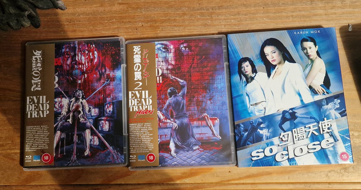 SirJamieH's tweet photo. This week's #MondayBlus are @88_Films latest releases of Evil Dead Trap 1&2 & So Close #EvilDeadTrap #SoClose #FilmTwitter https://t.co/T3c5E3WF1I
