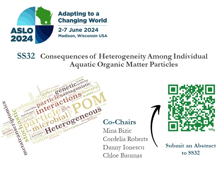 24 plus hours to submit your #POM abstract to SS32 #ASLO24 co-chaired by @cb_edealia @ionescu_danny @coddiepoc! #OMparticles are heterogenous in many aspects - ALL disciplines are welcome! Can't make it :-( - Share with colleagues who can!