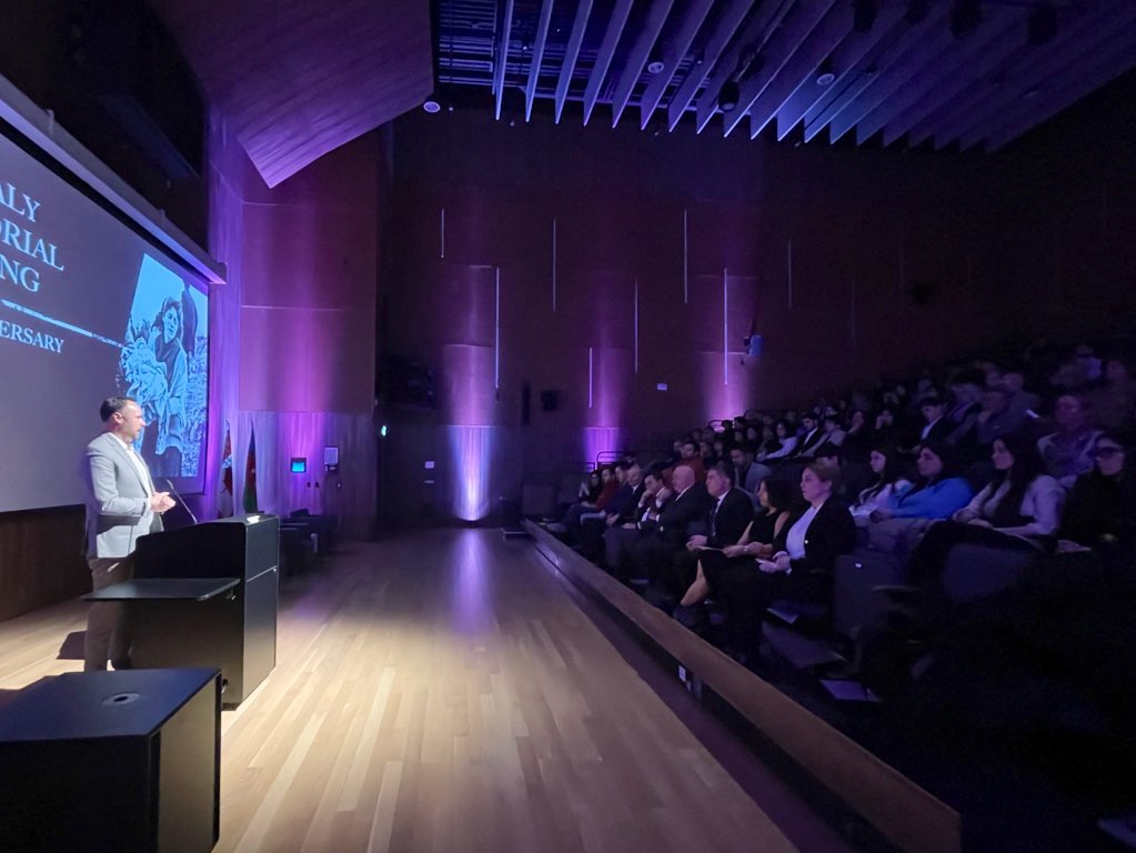 azcanet's tweet photo. TORONTO: An incredibly memorable evening, marking the 32nd Anniversary of the Khojaly Massacre, together with our Azerbaijani Canadian community, dignitaries & friends.

Thank you, Anar Usubov and @SamiraBekirli for sharing your poignant stories of surviving the Khojaly massacre as children. Together we ensure that the memories of the innocent victims live forever. #JusticeforKhojaly