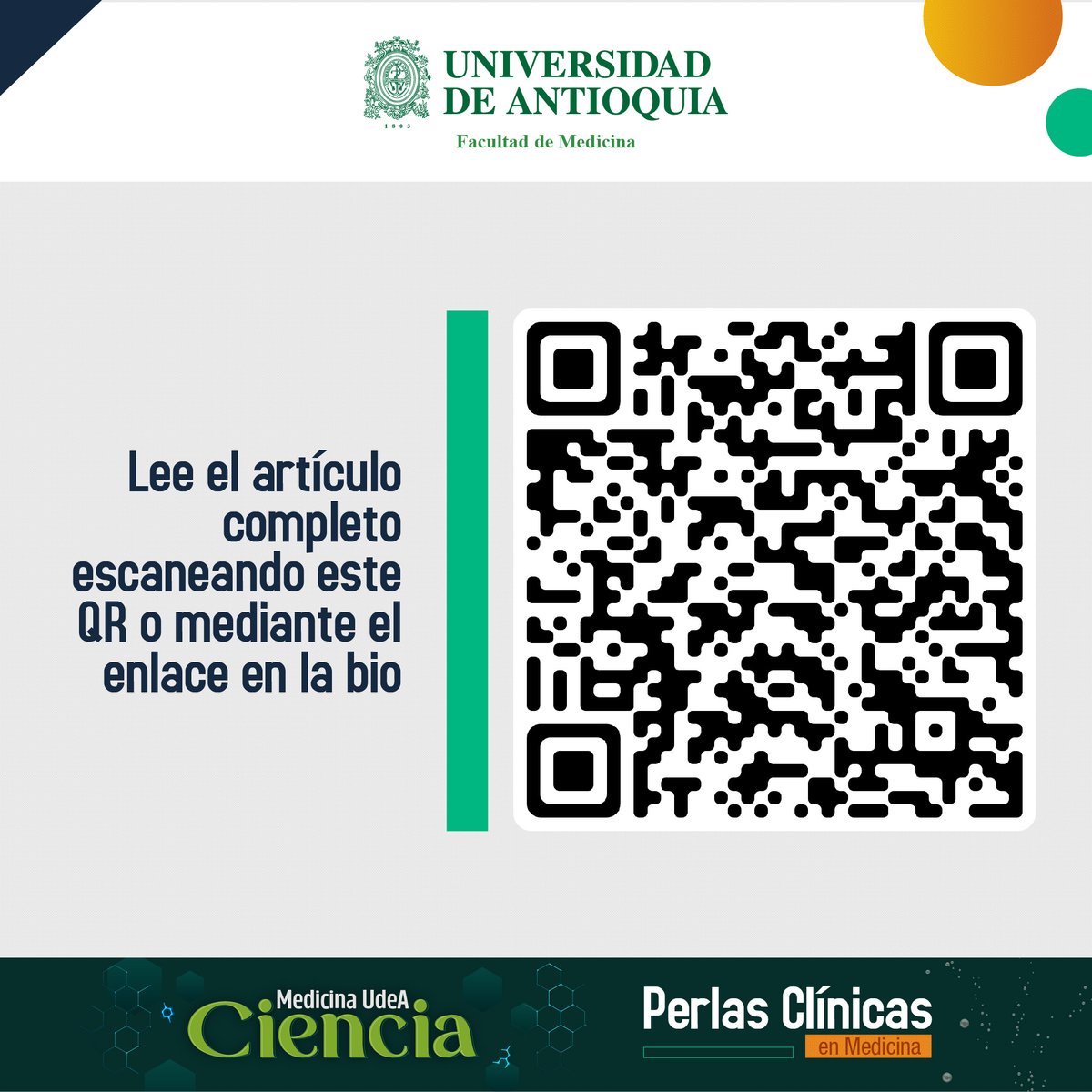 #PerlasClínicasUdeA | Enfoque clínico del paciente con meningitis✍️
Por: Dylan Santiago Anaya Perdomo, Nelson David Galvis Garrido, Victoria Zubiri

📌Ingresa a leer el artículo en el siguiente link: perlasclinicas.medicinaudea.co/enfoque-clinic…